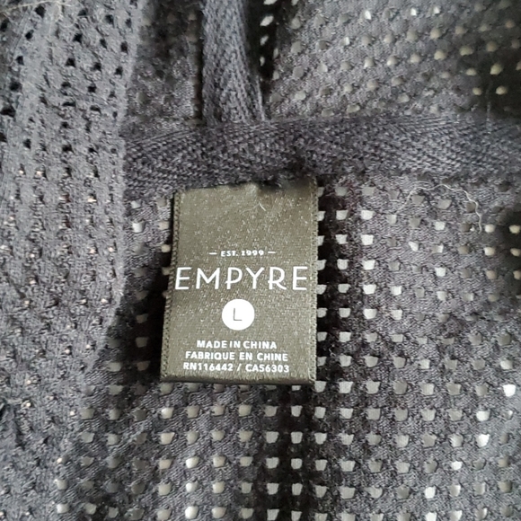 Mesh long sleeve hoodie with front through pocket - Picture 3 of 3